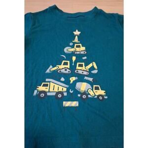 Jumping Beans Boys Green Dump Truck Christmas Tree Long Sleeved Shirt Size 4T